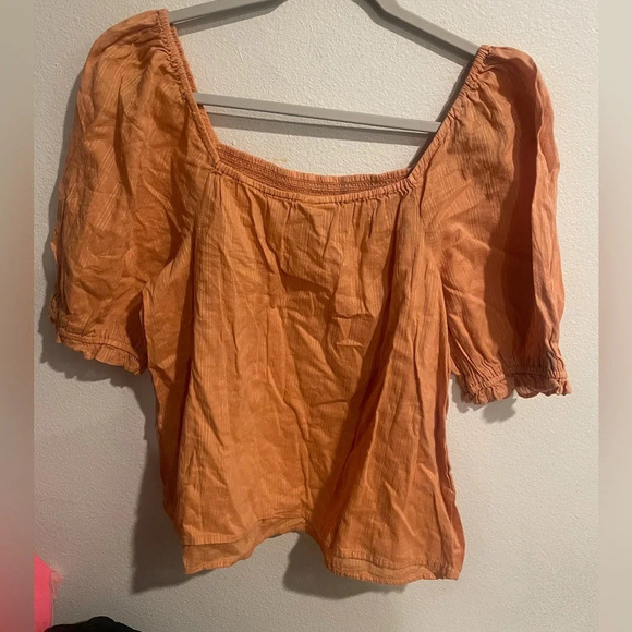 A.N.A. a new approach women's brown off shoulder puff sleeve shirt plus size Med - Picture 3 of 5